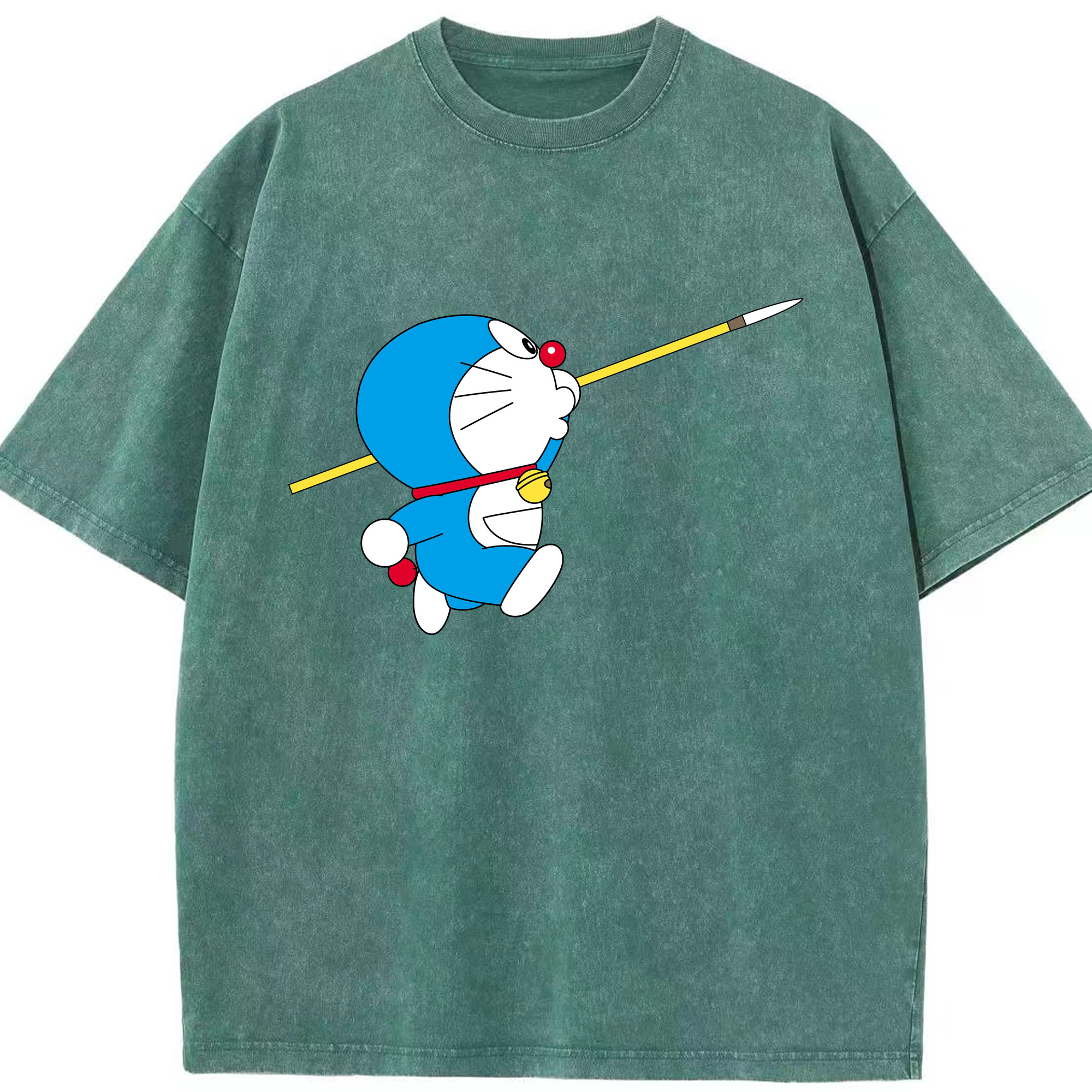 （画像用） ドラえもん Doraemon 綿100% ヴィンテージ風 半袖Tシャツ（フロントプリント）
